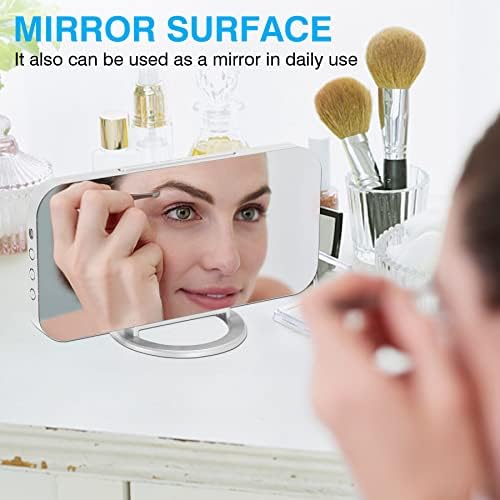 Sukeen Digital Alarm Clock, Modern Mirror Desk Wall Clock - Image 2