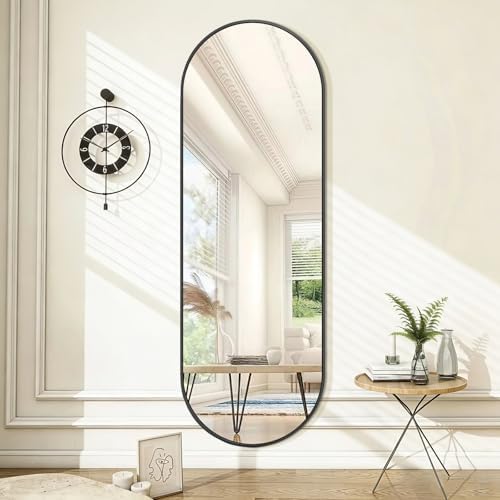 Niccy Oval Full Length Mirrors, Long Wall-Mounted Mirror by Niccy