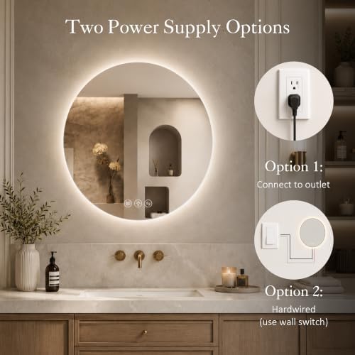 Saliwa Round LED Mirror for Bathroom - Image 7