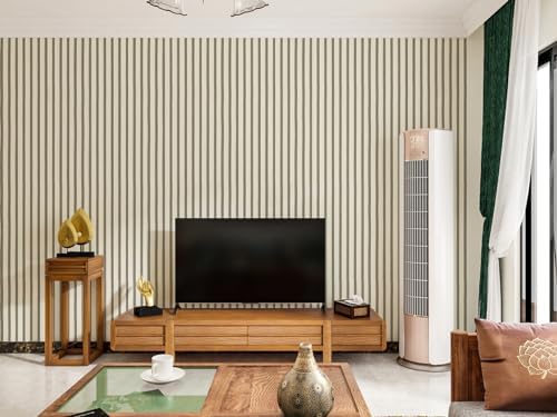 myforHD Wallpaper Peel and Stick Wood Grating Stripe Self-Adhesive Wallpaper - Image 2
