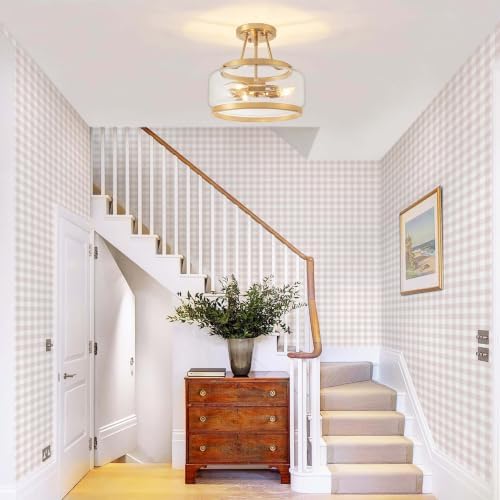 Heroad Pink Peel and Stick Wallpaper Boho Gingham Checkered Contact Paper - Image 5