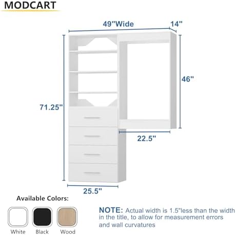 Modular Closet Organizer, Wood Tower Storage - Image 2