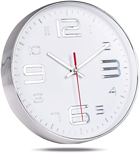 45MinST 10 Inch Wall Clocks, 3D Number Dial Face Modern Wall Clock, Silent - Image 2