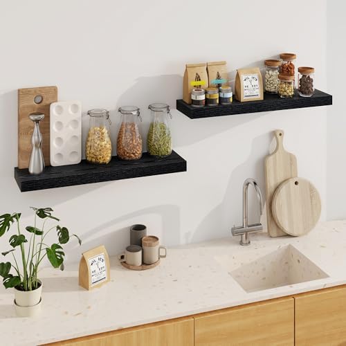 Fun Memories Floating Shelves for Wall, 32Inch Floating Shelves Set of 2 - Image 4