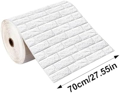 Waterproof Wall Panels 27.5" x 196.8" Faux Brick Wallpaper Peel and Stick Art - Image 2