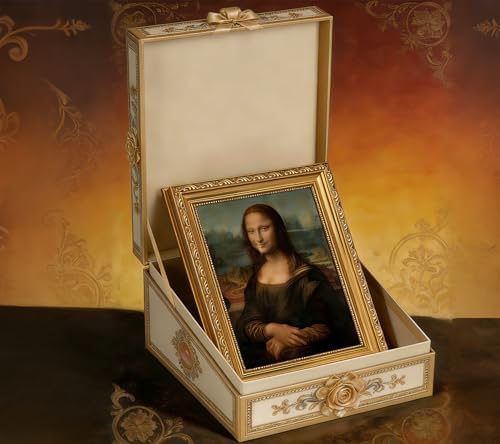 Gold Framed Classical Mona Lisa Painting Bathroom Wall Art Vintage Funny - Image 7