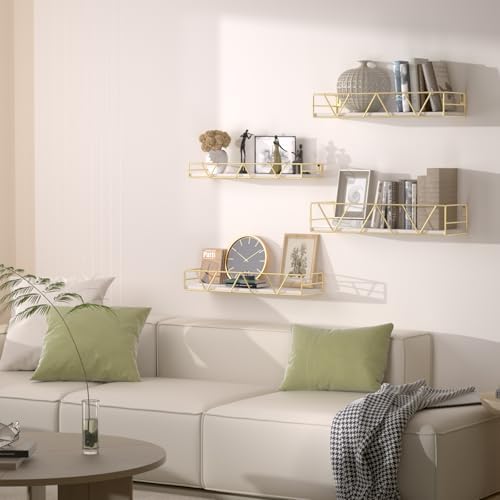 Floating Shelves Set of 4, Wood Wall Shelf, Farmhouse Shelf - Image 2