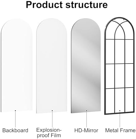 Prywot Arched Mirror Full Length - Image 5