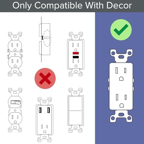 2 Pack - SnapPower GuideLight - Night Light - Electrical Outlet Wall Plate - - Image 3