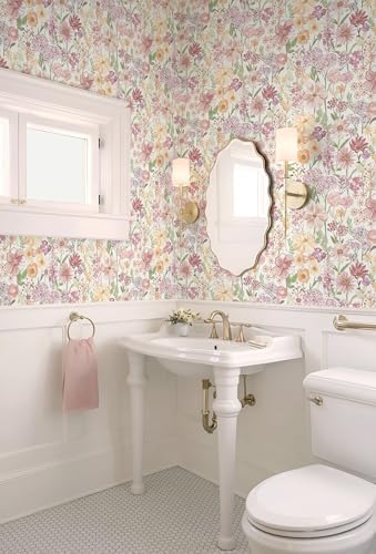 Heroad Peel and Stick Wallpaper Floral Wallpaper Pink Contact Paper - Image 5