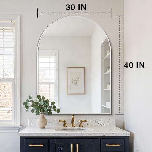 FICTOR 30" x 40" Arched Bathroom Vanity Mirror - Image 2