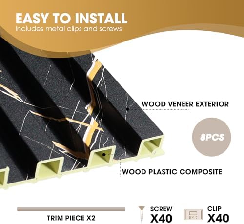 OUZUGIE WPC Acoustic Slat Wall Paneling - Image 4