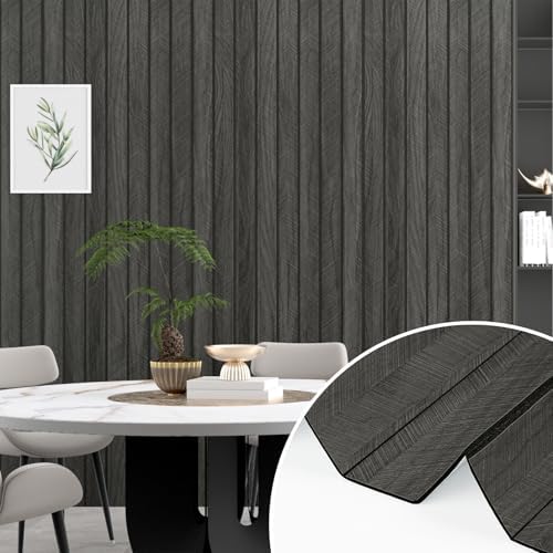Wallercity 3D Wood Black/Grey Wall Panels Wood Slat Acoustic Panel - Image 3