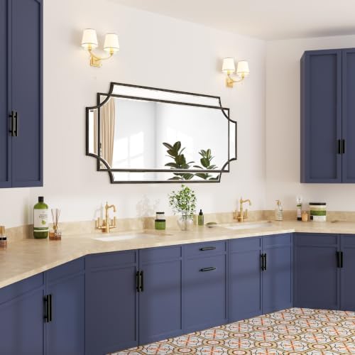 24x47 Inch Bathroom Mirrors for Over Sink, Framed Mirrors for Wall Black - Image 5