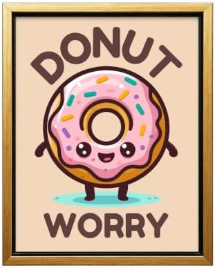 InkFlow Posters Donut Worry Canvas Poster by InkFlowPosters
