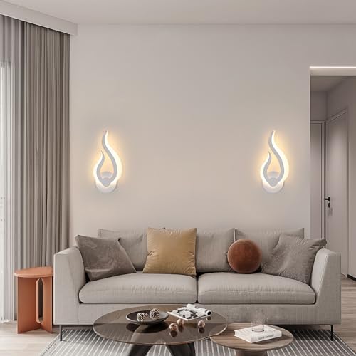 DELIPOP Modern LED Wall Sconces, 3000K Warm White Flame Shape LED Wall Light - Image 2