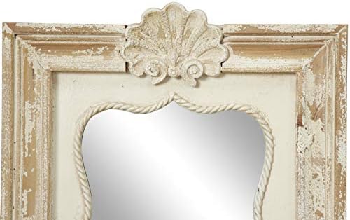 Deco 79 Wood Floral Carved Acanthus Wall Mirror - Image 7