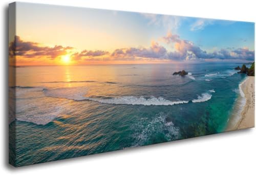 Yxbhhym Pictures for Bedroom Wall Decor Living Room Sunset Beach Wall Art by CanvasWallArtHomeDecor