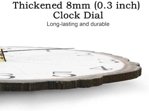 Lafocuse 12 Inch White Wooden Rustic Wall Clock - Image 5