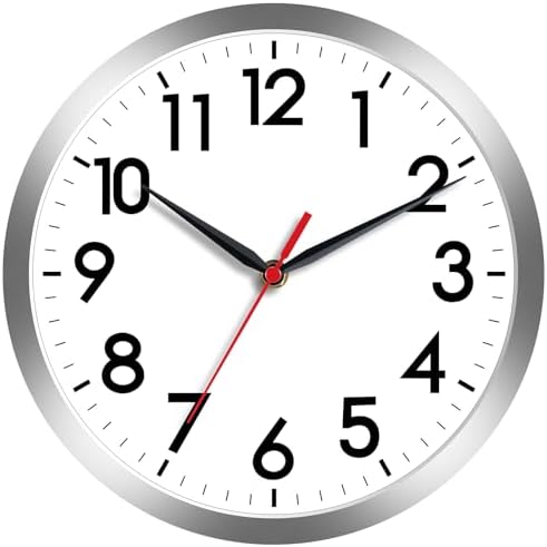 AKCISOT 8 Inch Wall Clock, Silent Battery Operated Analog Clock by Akcisot