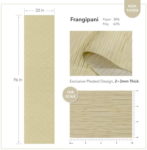 GoDear Design Cream Textured Wallpaper Cabinet Covers, Frangipani - Image 4