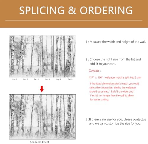 Gray Birch Tree Wallpaper Mural Peel and Stick - Image 5