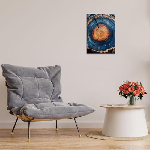 Tree Ring Wall Art Canvas, Modern Nature Decor - Image 5