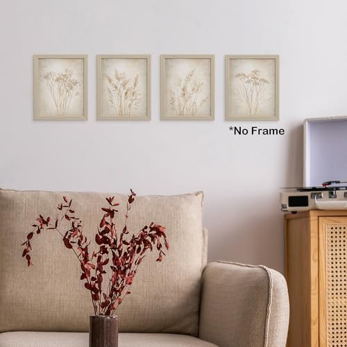 TLESKE Beige Neutral Vintage Fall Botanical Posters Prints Unframed 8x10 Set of - Image 4