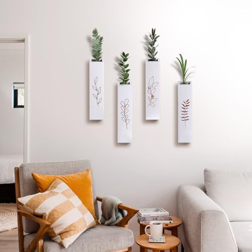 Wooden Wall Vase Planter Set of 4 - Image 3