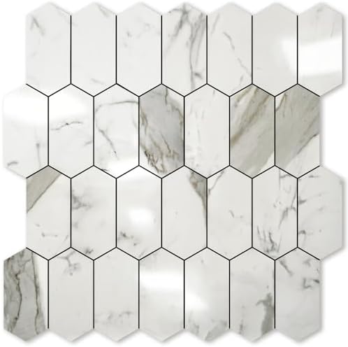 Vamos Tile Long Hexagon Peel and Stick Backsplash Tile by VamosTile