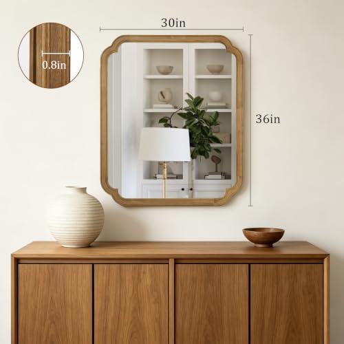 HOMECOOKIN Wood Bathroom Mirror - Image 2