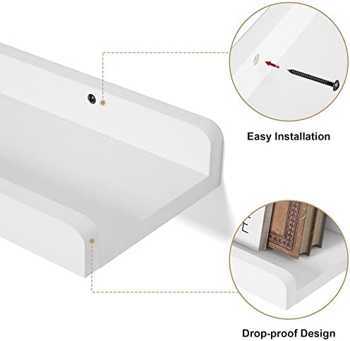 Love-KANKEI 36" Long White Floating Shelves - Image 5
