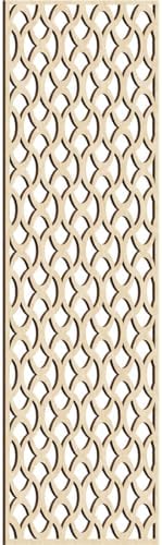 27 3/8"W x 69 3/8"H x 3/8"T Resort Decorative Fretwork Wood Wall Panels by EkenaMillwork