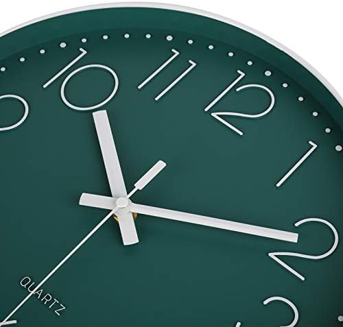 jomparis 12 Inch Silent Non-Ticking Battery Operated Round Wall Clock Easy to - Image 4