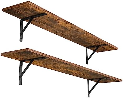 DINZI LVJ Long Wall Shelves, 47.3Inch Wooden Floating Shelves by DINZILVJ