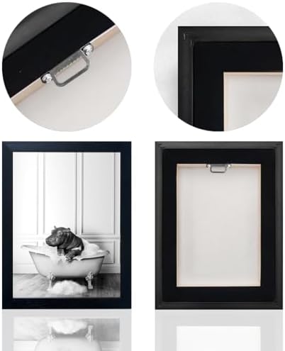 Funny Hippo in Bathtub Framed Wall Art - Image 4