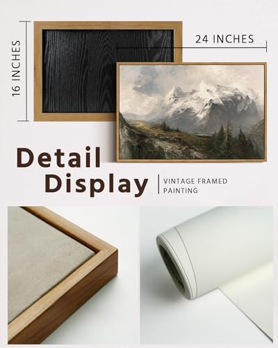 VIYYIEA Framed Canvas Wall Art Room Decor, Winter Decor, Mountain Landscape - Image 5