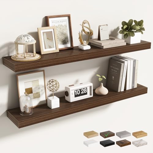 Acovy 36 Inch Floating Shelves for Wall 2 Pack, Wall Mounted Floating Shelf by Acovy