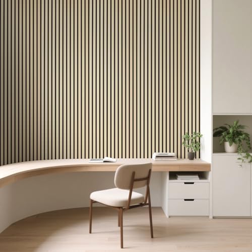 Art3d Roll-Flat Acoustic Wood Slat Wall Panel, 95.3 x 23.8 in - Image 4