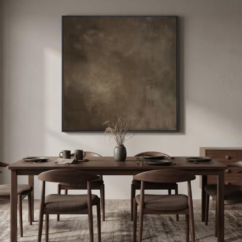 Extra Large Framed Neutral Brown Abstract Wall Art - Image 2
