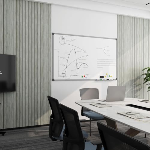 LaCheery 23.6"x157" 3D Faux Wood Wall Panels Peel and Stick Gray Fluted Wood - Image 5