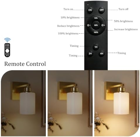 Wireless Battery Operated Wall Sconce Set of Two - Image 3