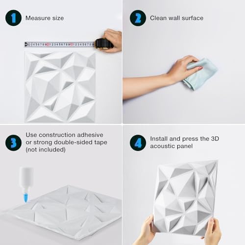 Acoustic 3D Wall Panels, 24 Pack Sound Proof Felt Panels - Image 7