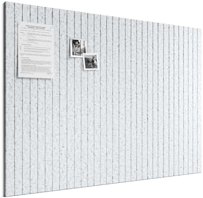 Bumusty 48"x 36" Large Felt Bulletin Board Tiles, Minimalist Gray by BUMUSTY