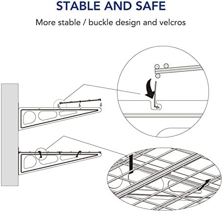 FLEXIMOUNTS 1-Pack 1x4 ft Garage Wall Shelving, Include 6 Bike Hooks - Image 6