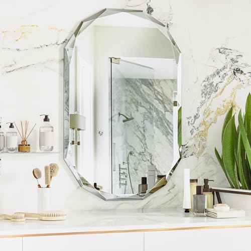 Suidia Bathroom Mirror, Frameless Bathroom Mirror - Image 2