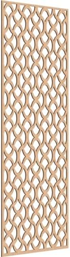 Resort Decorative Pierced Fretwork Wood Wall Panels, 31 3/8"W x 79 3/8"H x 1/4"T by EkenaMillwork