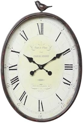 Creative Co-Op Oval Metal Wall Clock - Image 3