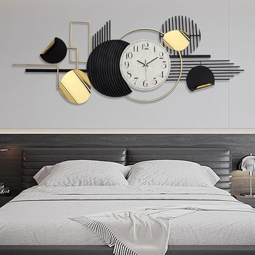 Modern Large Wall Clock Decorative Metal Art by Walldecorforlargespaces