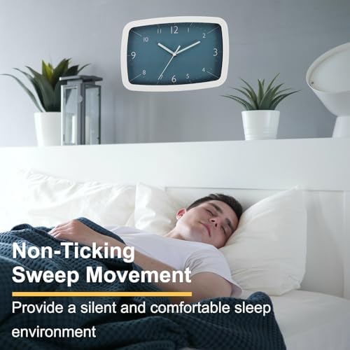 PATIKIL 11 Inch Rectangle Wall Clock, Silent Non-Ticking Modern Wall Clocks - Image 6